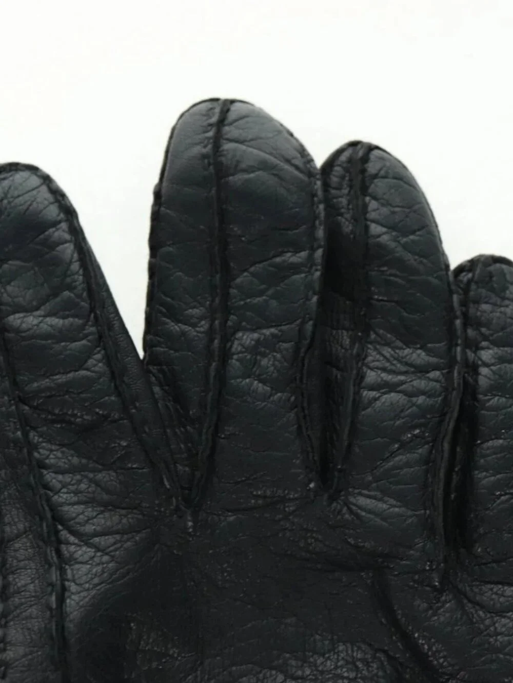 Salvatore Ferragamo Gancini Gloves Leather Black Auth 165653M